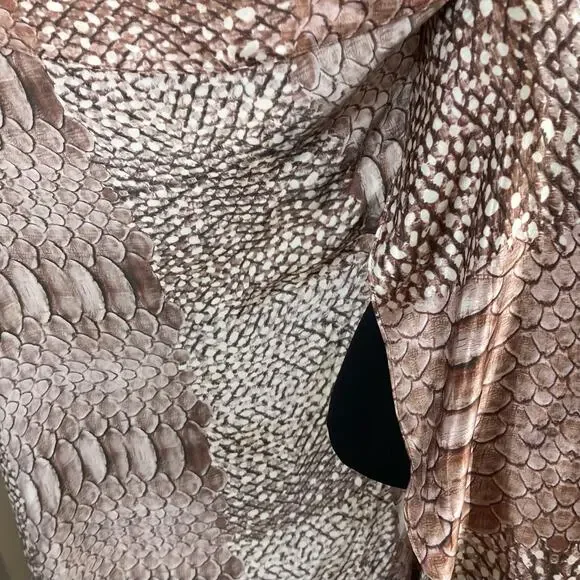 NWOT ALEXIS Dress XS”Elysia”Silk Satin A-Line High-Low Snake Beads-Tie Halter - Picture 6 of 11